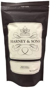 harney & sons decaf vanilla comoro, bag of 50 sachets, black tea w/vanilla