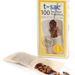 T-Sac Tea Filter Bags, Disposable Tea Infuser, Number 1-Size, 1-Cup Capacity, Set of 100