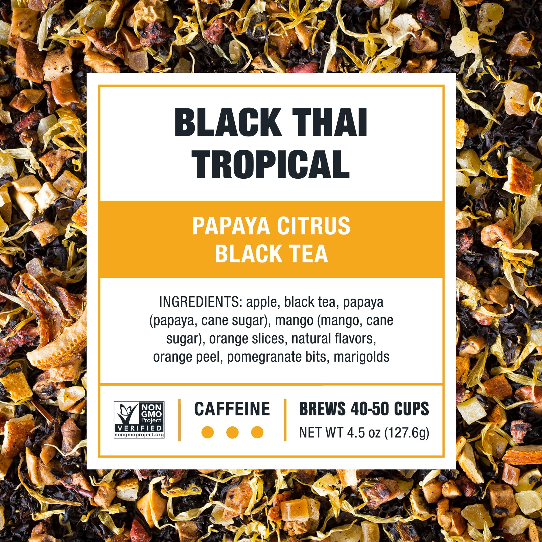 Tiesta Tea - Black Thai Tropical | Mango Citrus Black Tea | Premium Loose Leaf Tea Blends | High Caffeinated Black Tea | Make Hot or Iced Tea & Brews up to 50 Cups - 4.5oz Refillable Tin
