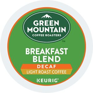 green mountain coffee roasters keurig single-serve k-cup pods, breakfast blend decaf light roast coffee, 12 count