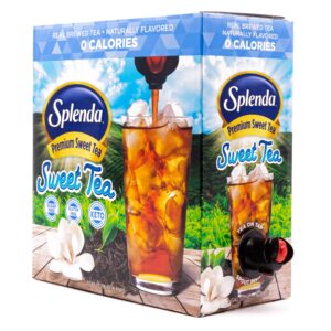 splenda premium sweet tea on tap, 1 gallon bag in box ready to drink liquid, sweet tea, 128 fl oz