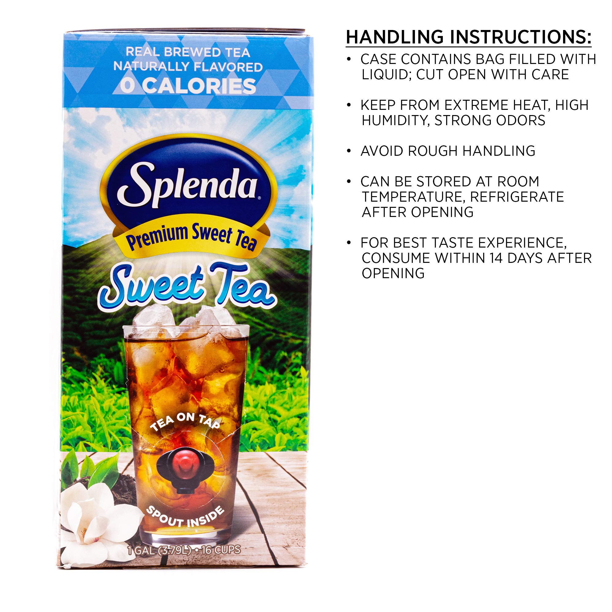 SPLENDA Premium Sweet Tea On Tap, 1 Gallon Bag In Box Ready to Drink Liquid, Sweet Tea, 128 Fl Oz