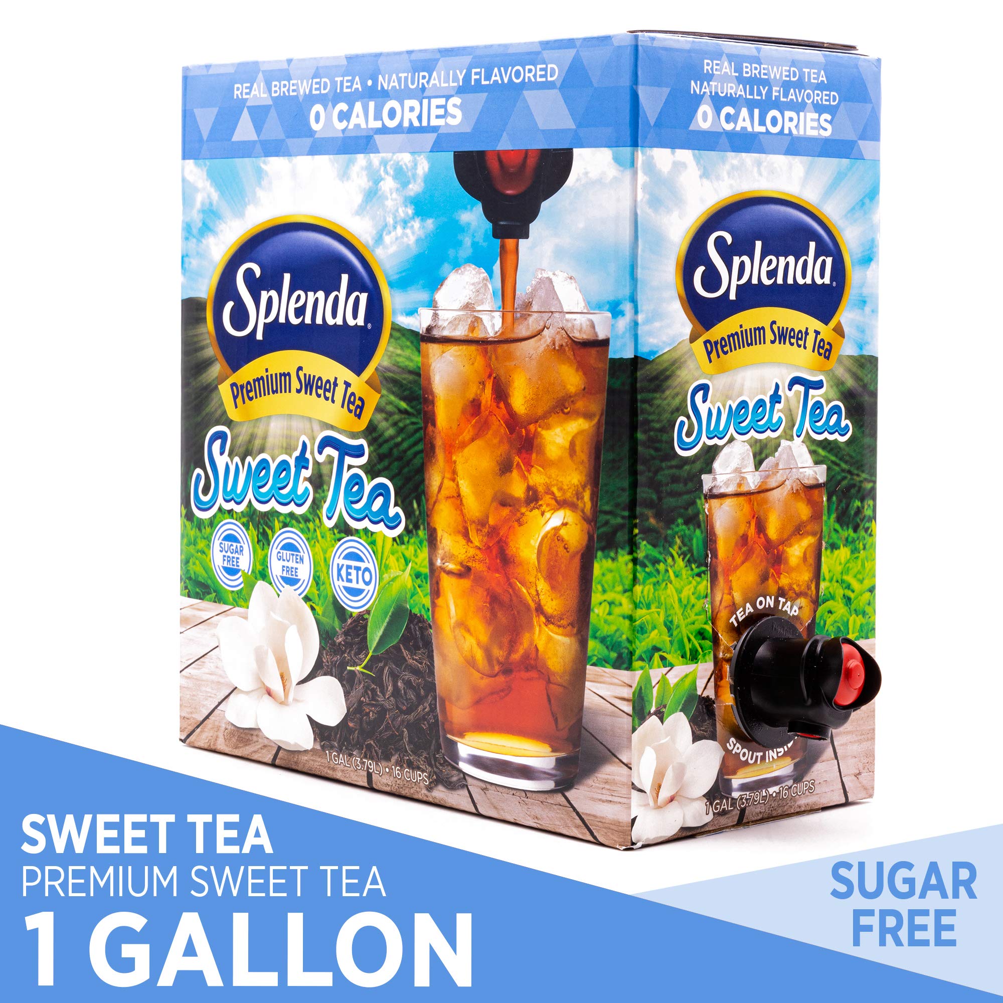 SPLENDA Premium Sweet Tea On Tap, 1 Gallon Bag In Box Ready to Drink Liquid, Sweet Tea, 128 Fl Oz