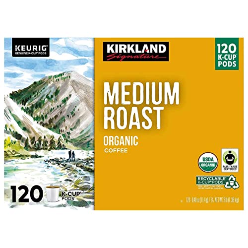 Kirkland Signature Summit Roast Organic Medium Roast Coffee Pods, 120 K-Cup Pods