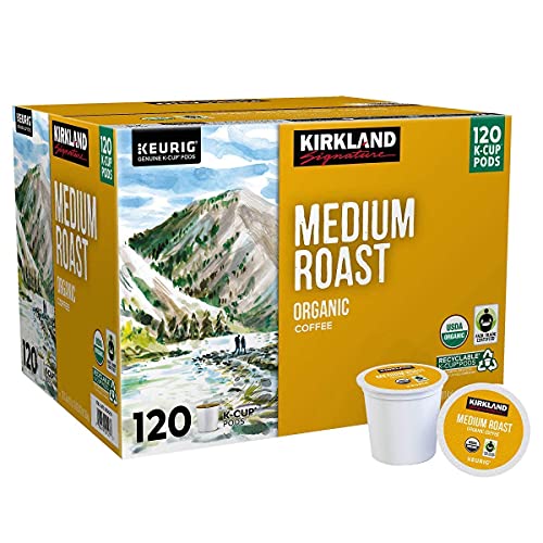 Kirkland Signature Summit Roast Organic Medium Roast Coffee Pods, 120 K-Cup Pods