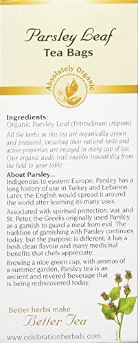 Celebration Herbals Organic Parsley Leaf Tea Caffeine Free, 24 Herbal Bags