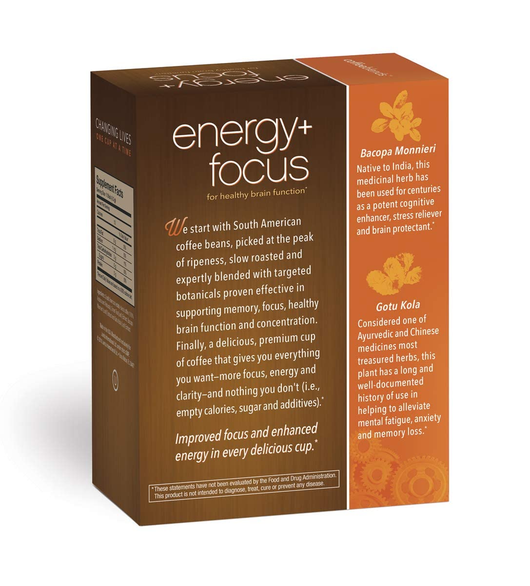 Javita Energy + Focus Instant Coffee Packets, 100% South American Blend, Arabica Coffee with Robusta, Contains Herbs for Clarity, Energy, & Focus, Keto Coffee, Dieters Drink, 24 (4.2g) Sticks