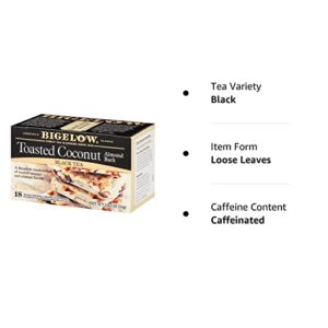 Bigelow Toasted Coconut Almond Bark 36 Tea Bags (2 boxes of 18)