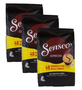 douwe egberts, senseo, espresso, 48 coffee pods, intense and corse, triple pack