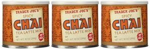 trader joe's spicy chai tea latte mix 10 oz (pack of 3)