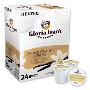 Gloria Jean's Coffees, French Vanilla Supreme K-Cup Portion Pack for Keurig Brewers 24-Count