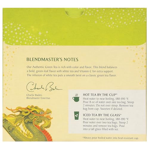 Celestial Seasonings Green Tea, Authentic, Contains Caffeine, 40 Count (Pack of 6) (Packaging May Vary)