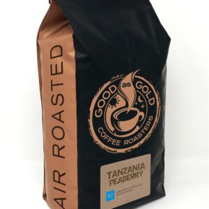 Tanzania Peaberry Coffee - Good As Gold Coffee Roasters - 5lb Whole Bean (Medium Roast)