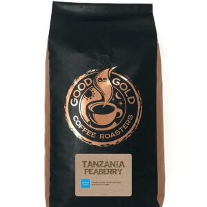 Tanzania Peaberry Coffee - Good As Gold Coffee Roasters - 5lb Whole Bean (Medium Roast)