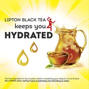 Lipton Black Iced Tea Bags, Unsweetened, Can Support Heart Health, Gallon Size, 48 Count (Pack of 2)