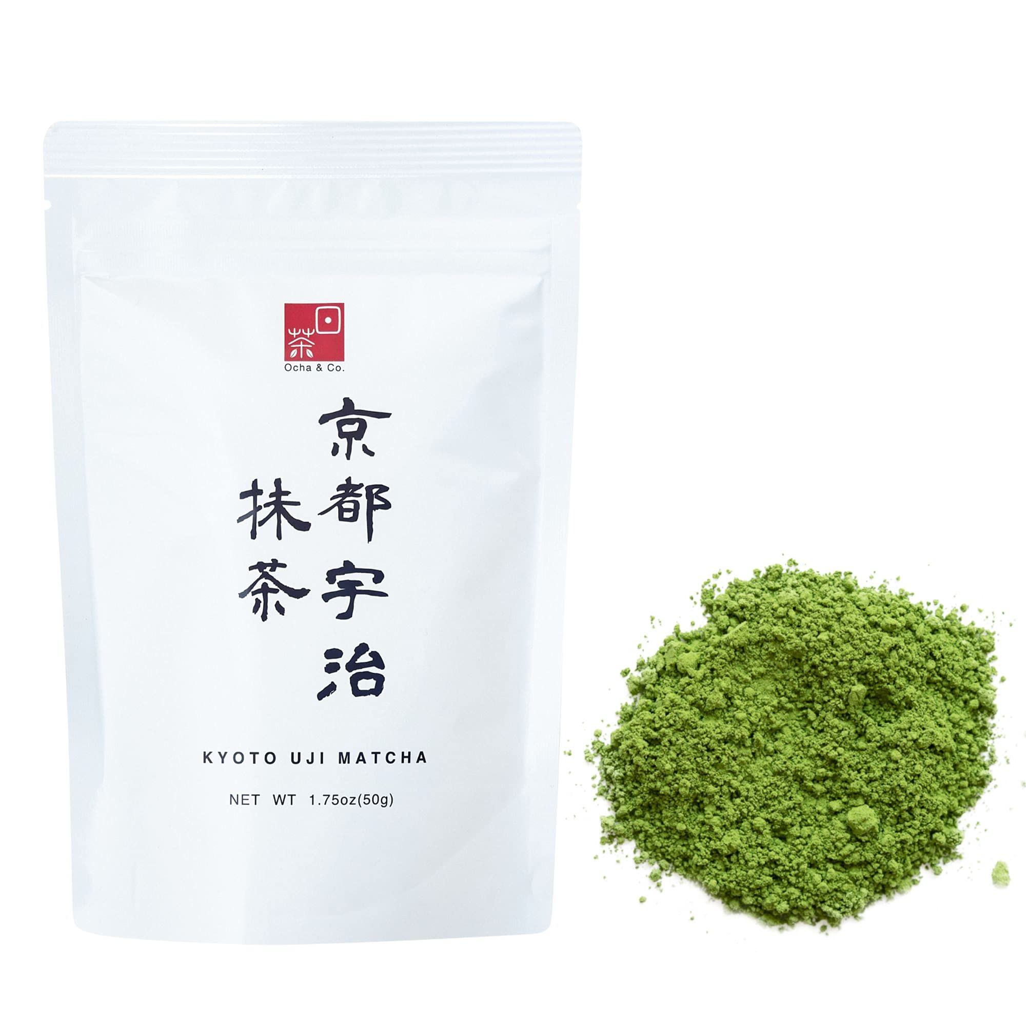 Ocha & Co. Kyoto Uji Matcha - Ceremonial Grade Matcha Powder - Highest Grade Traditional Stone Milled Japanese Matcha Green Tea Powder, 50g/1.75oz.