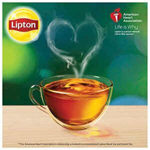 Lipton Decaffeinated Black Tea Bags, Can Support Heart Health, 75 Count (Pack of 2)