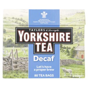 yorkshire decaffeinated tea, 80 teabags