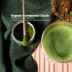 Midori Spring Organic Ceremonial Grade Matcha - Gold 1st Harvest Blend, Japanese Stone Ground Green Tea Powder, Radiation, Gluten Free, Vegan