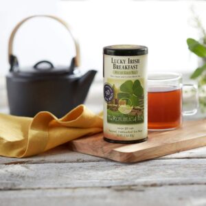 The Republic of Tea Lucky Irish Breakfast Black Tea, Tin of 50 Tea Bags