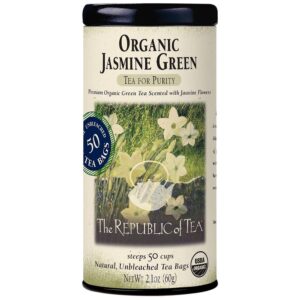 the republic of tea - organic jasmine green tea, 50 tea bags