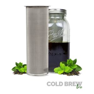 Altura The TUBE+ Cold Brew Coffee Maker | Cold Brew Coffee Filter for Wide Mouth Mason Jar | Stainless Steel Cold Brew Filter The TUBE+ (64oz/2qt)