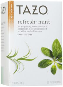tazo refresh mint herbal tea, 20 ct