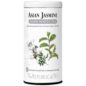 the republic of tea asian jasmine white tea, 50-count