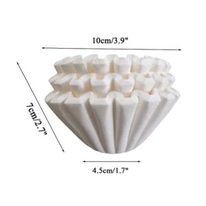 1-4 Cup Coffee Filters White Paper,Coffee Makers and Drip Coffee Pots Junior Basket Style, Chlorine Free Coffee Filter,50 Count