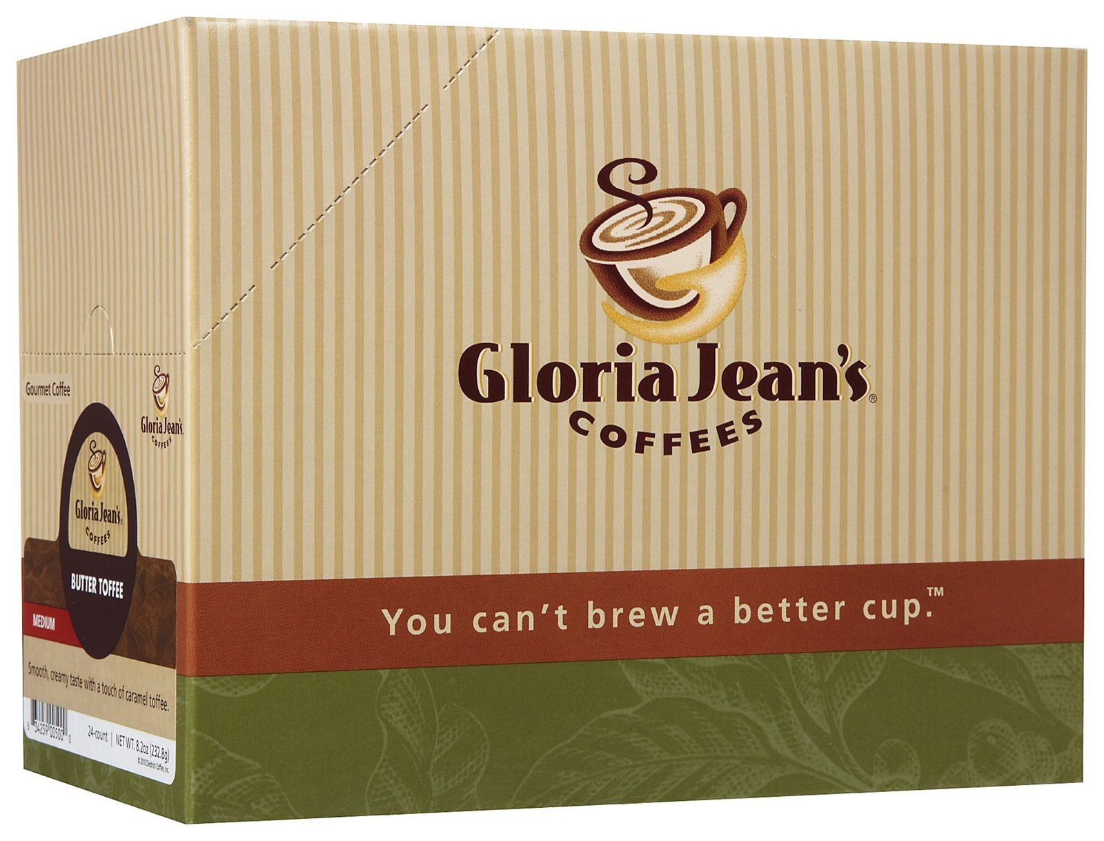 Gloria Jeans Coffees, Butter Toffee, 24 ct K-Cups for Keurig Brewers, 2 pk