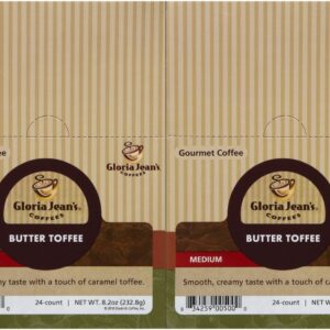 Gloria Jeans Coffees, Butter Toffee, 24 ct K-Cups for Keurig Brewers, 2 pk