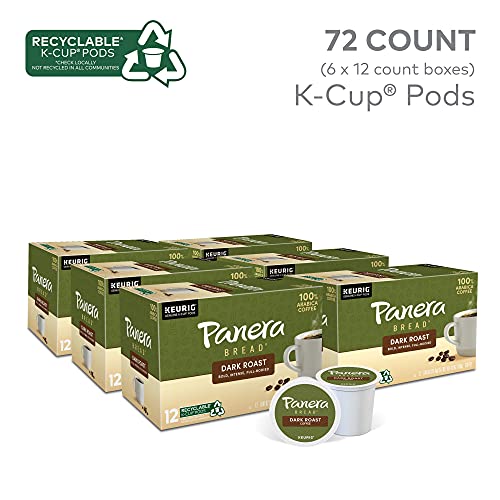 Panera Bread Dark Roast Coffee, Keurig Single Single Serve Coffee K-Cup Pods, 12 Count (Pack of 6)