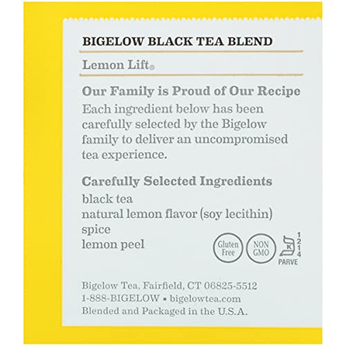 Bigelow, Black Tea, Lemon Lift, 20 Tea Bags, 1.37 oz (38 g)