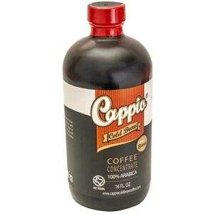 cappio medium roast liquid cold brew coffee concentrate, 16oz