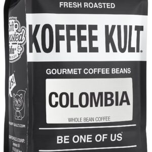 Koffee Kult Colombian Medium Roast Coffee Beans 100% Single Origin Colombia Arabica Whole Bean (Whole Bean, 32oz)