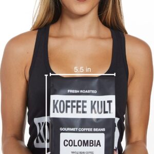 Koffee Kult Colombian Medium Roast Coffee Beans 100% Single Origin Colombia Arabica Whole Bean (Whole Bean, 32oz)