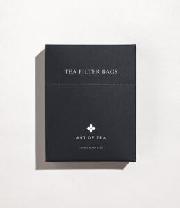 art of tea | filter bags 4" by 3.5"| single use | 100 count | works with coffee or tea