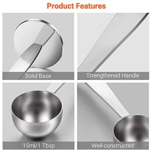 WILLIZTER Two-in-One Stainless Steel Coffee Scoop Tamping Dual-Purpose Coffee Spoon Powder Hammer Tamper Multi Function Spoon Holder Coffee Tools for Measuring and Tamping