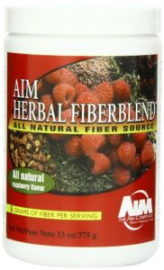 aim herbal fiberblend raspberry powder 13 oz.