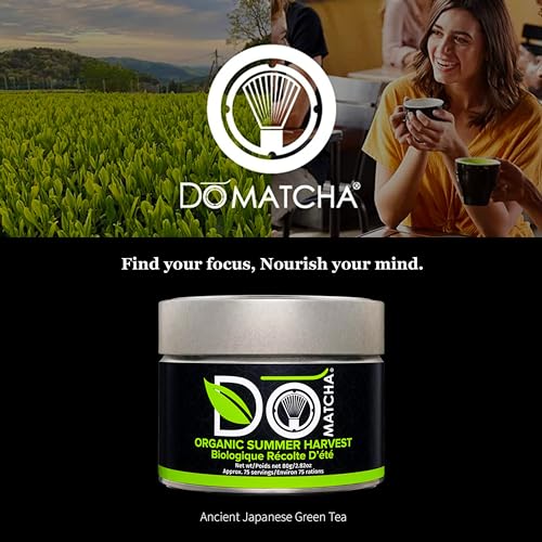 DoMatcha, Organic Summer Harvest Matcha Powder, Authentic Japanese Green Tea, Latte Grade, 2.82 oz