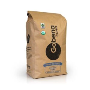 fair trade organic certified peruvian ground 5 lb. fresh roasted specialty coffee medium roast, 100% arabica coffee, 80 ounces, 5 pounds, bulk coffee