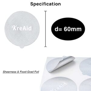 KreAid 100 Pack Reusable Aluminum Foils Lids Compatible with Nespresso VertuoLine Capsules to Reuse Vertuoline Coffee Pods Aluminum Foil Lids Seals for Refillable Pods