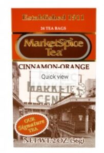 marketspice teabags, cinnamon orange, 24 count, 56g