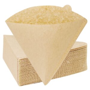 300 Counts Coffee Filters Cone Coffee Filters V60 Coffee Filter No.2 Coffee Filters 2-4 Cups Pour Over Coffee Filter Cone Natural Paper Coffee Filters (Unbleached)