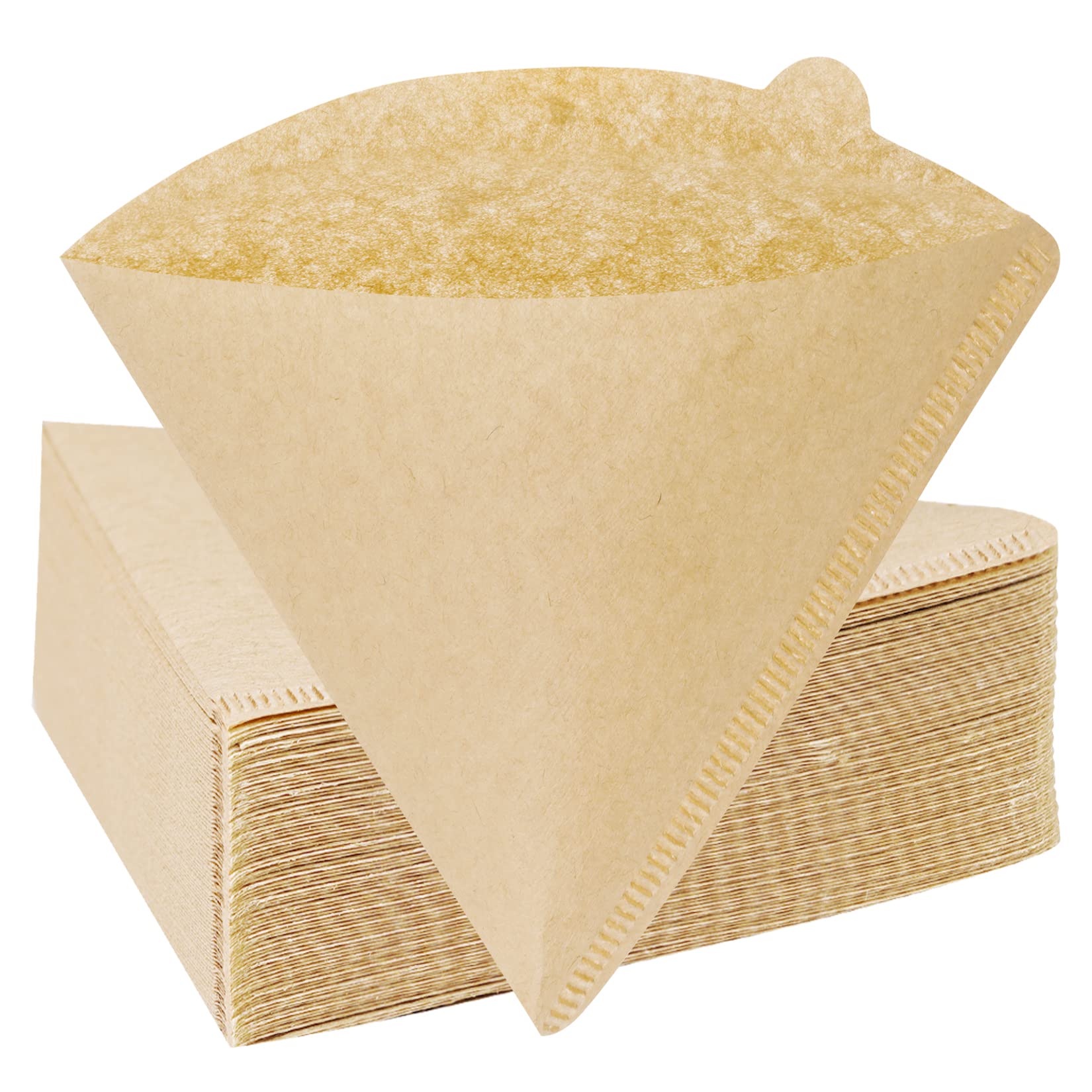 300 Counts Coffee Filters Cone Coffee Filters V60 Coffee Filter No.2 Coffee Filters 2-4 Cups Pour Over Coffee Filter Cone Natural Paper Coffee Filters (Unbleached)