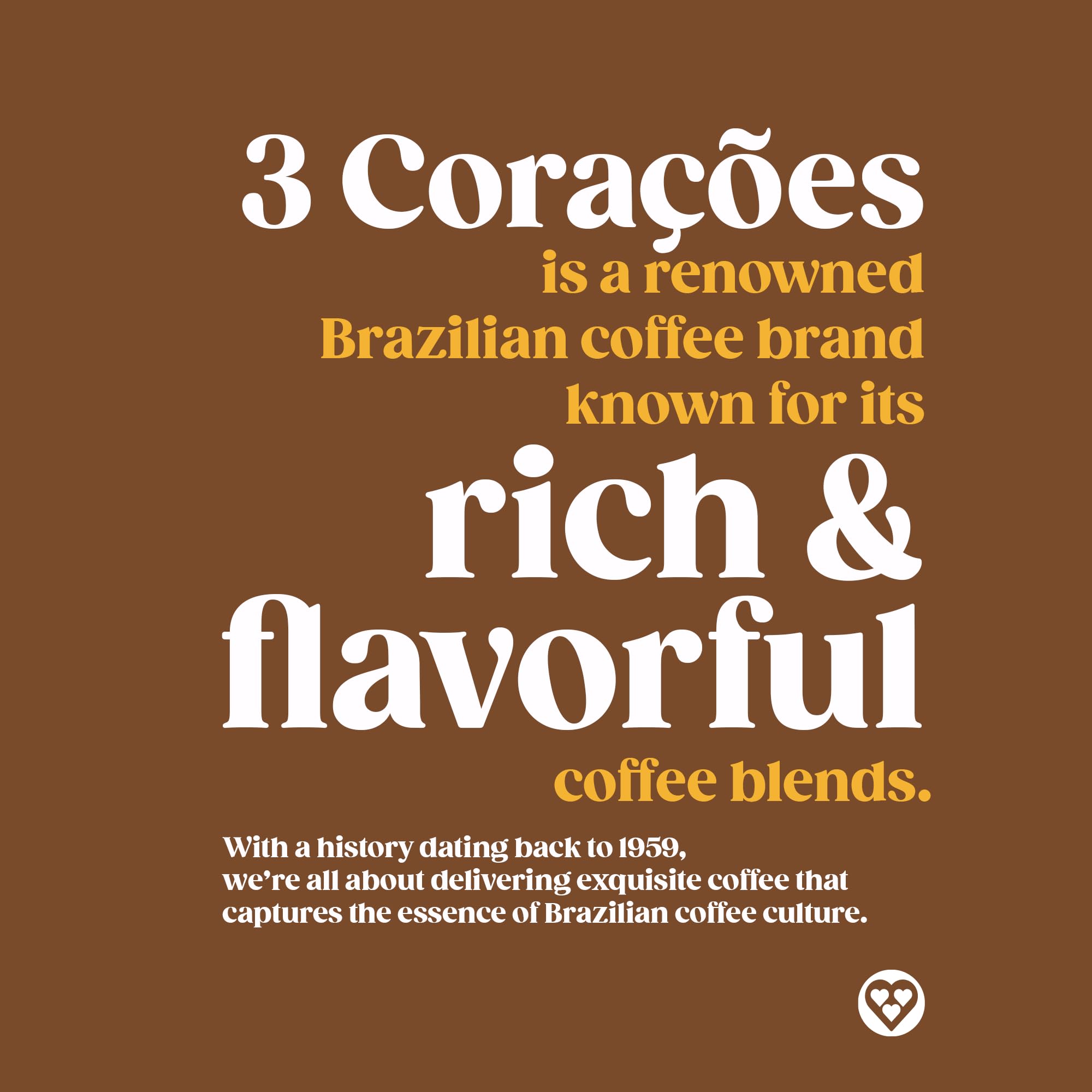 3 Coracoes Extra Forte Brazilian Ground Coffee - 17.6 ounces - Vacuum Sealed Pack of 4 - Fine Ground Coffee Dark Roast - Naturally Processed for Unique Flavor, Aroma, and Full Body Texture…