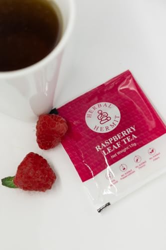 Red Raspberry Leaf Tea, 25 Raspberry Tea Bags Supports Fertility, Pregnancy, Prenatal Labor and Uterus Health, Caffeine Free Pure Leafs Raspberry Tea - Herbal Tea