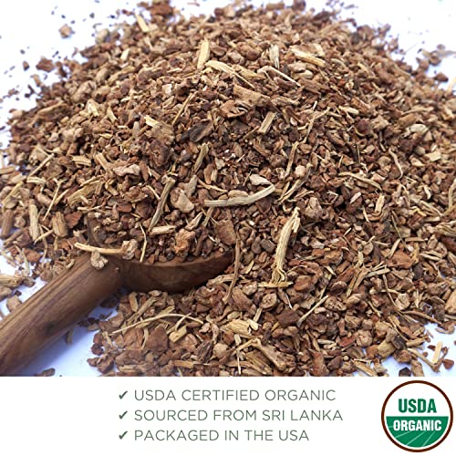 Organic Sarsaparilla Root 4 oz. (113g), USDA Certified Organic Indian Sarsaparilla Root Tea, Hemidesmus Indicus Sasparilla, Sarsparilla Root Organic, Zarzaparrilla, Cut & Sifted