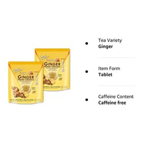 Prince of Peace Instant Ginger Honey Crystals, 2 Packs of 30 Sachets – Instant Hot or Cold Beverage – Easy to Brew Ginger and Honey Crystals