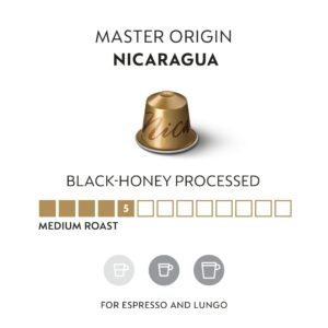 Nespresso Capsules OriginalLine, Nicaragua Master Origin, Medium Roast Coffee, 50 Count Coffee Pods, Brews 1.35oz (ORIGINAL LINE ONLY)